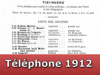 Numéros de Téléphones en 1905