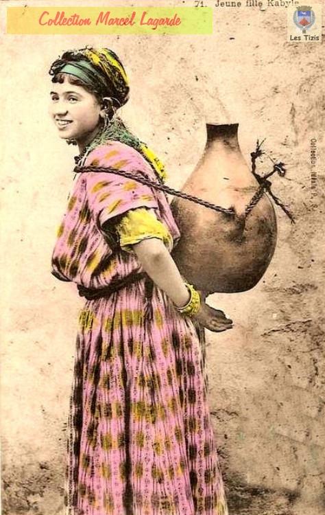 Carte Postale Ancienne Algérie – Jeune Fille Kabyle – Années 1910